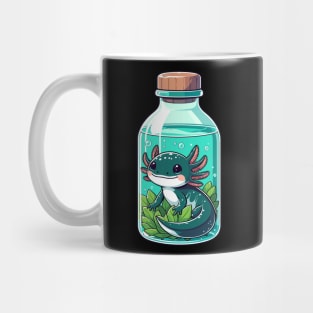 Kawaii Axolotl in Water Plant Bottle Mug